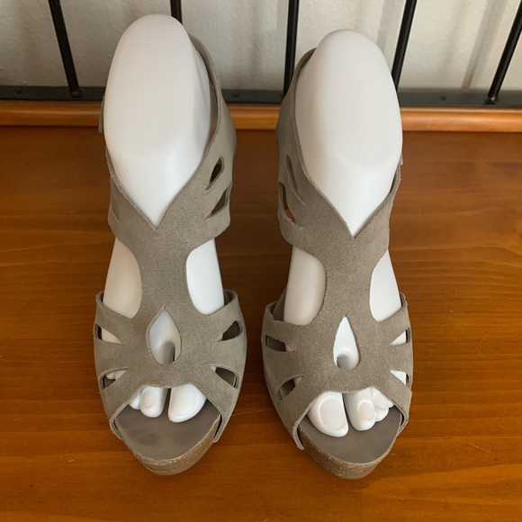 Pedro Garcia Pamela Suede Slingback Sandals Size 38 US 8 - Picture 1 of 16